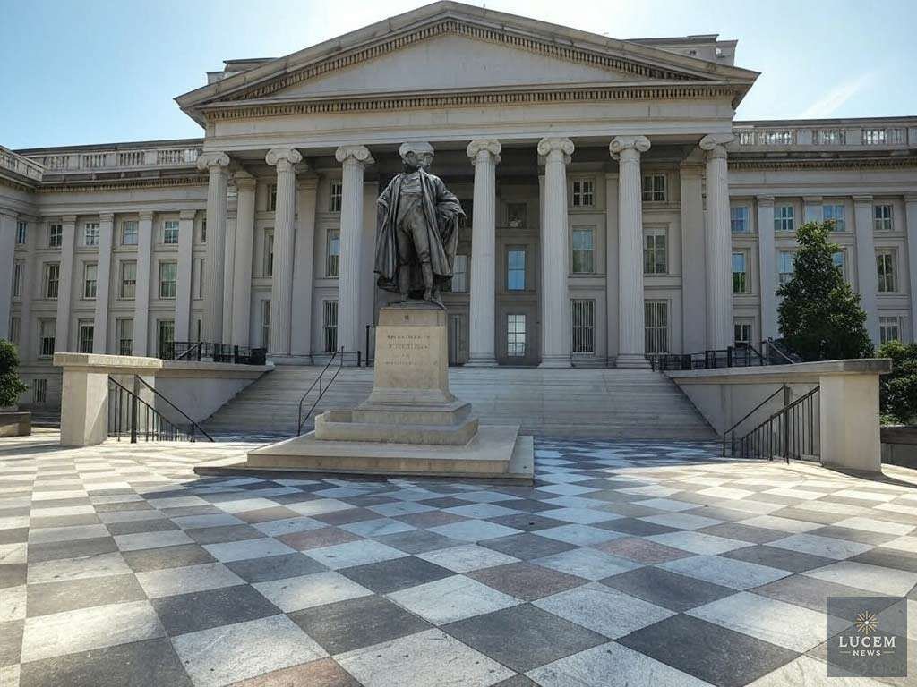US Treasury Building Washington DC. T Dept goes after criminals.