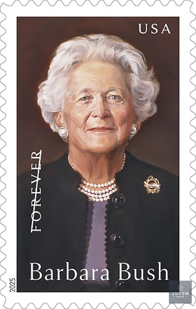 May 8, 2025, USPS Unveils Barbara Bush Stamp. Dedication will take place June 10 in Kennebunkport, ME
